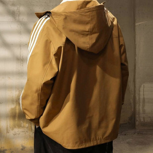 【BLUE LABEL】Hooded Rushing Loose Sports Jacket P0404