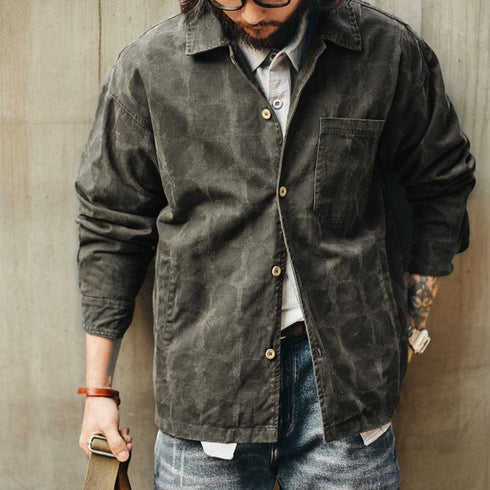 【OUTLET/即納】ラギッドパターンフェードワーク長袖シャツ P1976