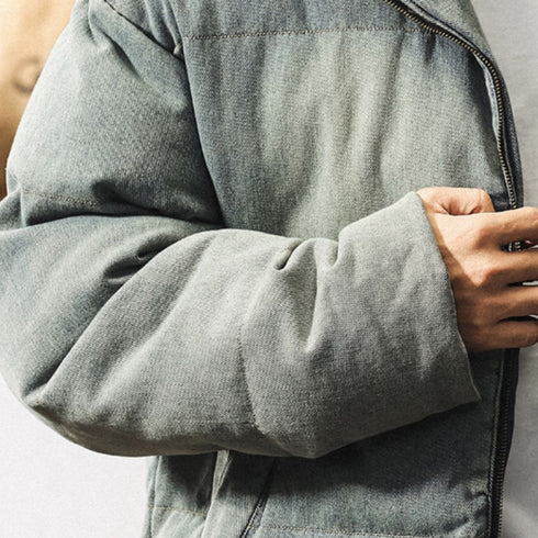 Washed Color Short Down Jacket P1866