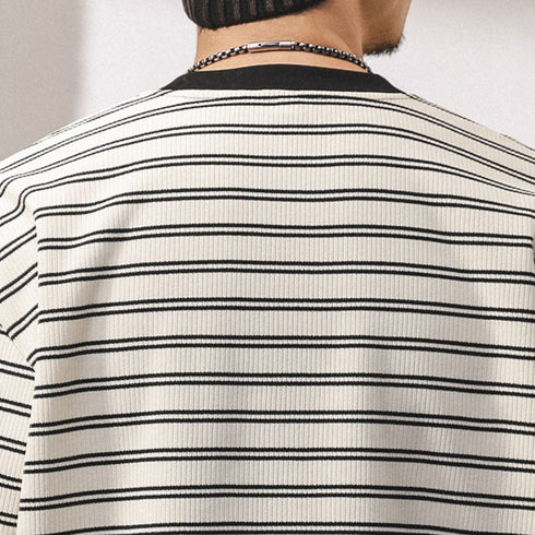 Classic Border Crew Neck Knit Sweater P1702