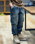 Vintage Wash Cargo Jeans P0411