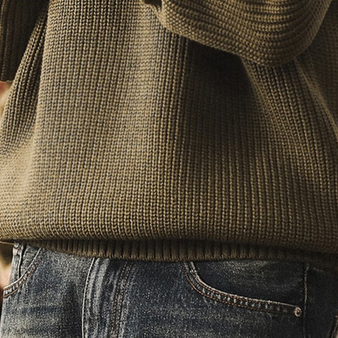 Henley Neck Knit Sweater P1650