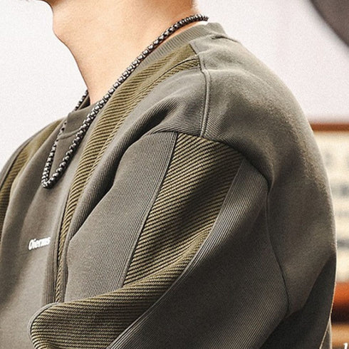 Military Taste Line Design Long Sleeve Sweatshirt P1612