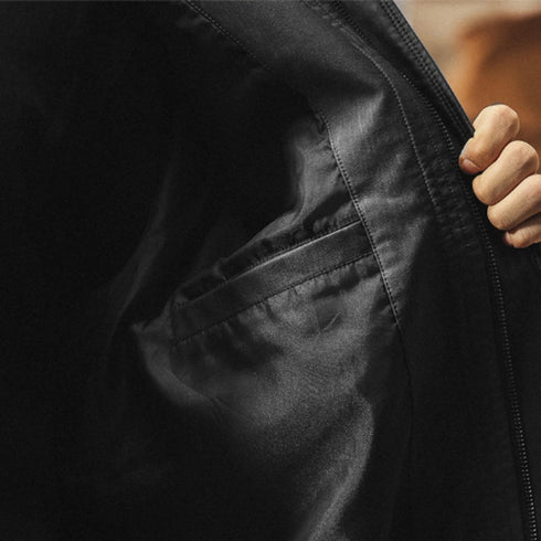 Vintage Like Shape Zip Blouson P1859