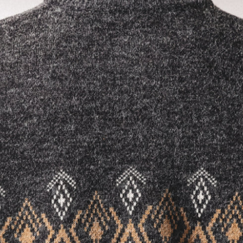 Geometric Pattern Nordic Knit Sweater P1852