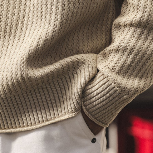 Relaxed Zip-Up Rib Knit P1835