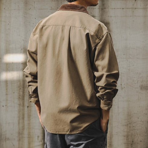 【OUTLET/即納】コーデュロイカラーワークシャツ P1903