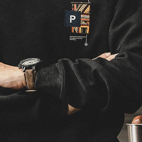 Minimal Logo Print Sweatshirt P1616