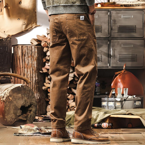 Loose Straight Wash Casual Pants P1222