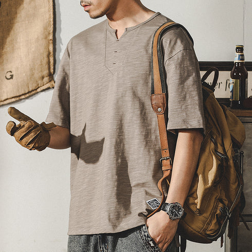 Bamboo Texture Henry Shirt P0997