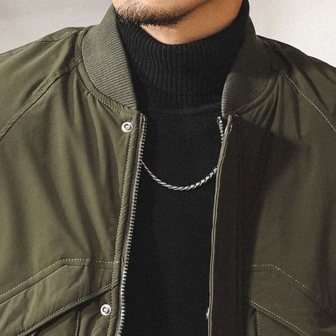 Military Taste Simple Silhouette Jacket P1872