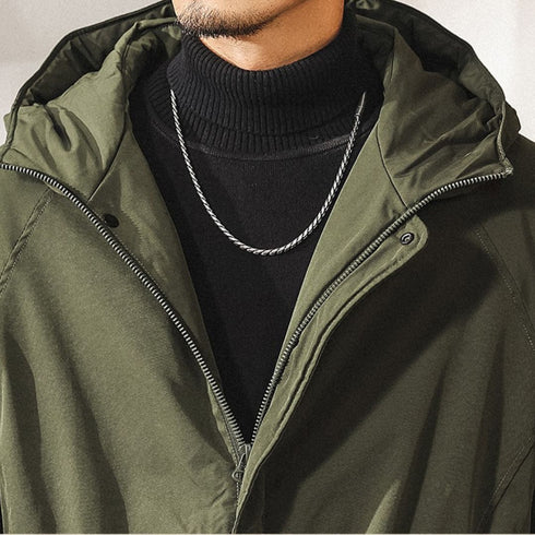 Military Mood Down Hooded Jacket P1867