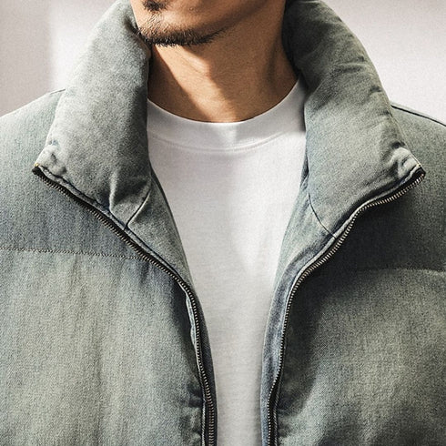 Washed Color Short Down Jacket P1866