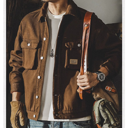 【OUTLET/即納】Casual Colored Denim Jacket P0314