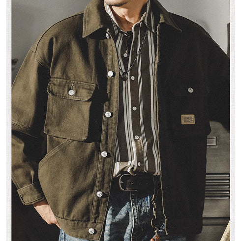 【OUTLET/即納】Casual Colored Denim Jacket P0314