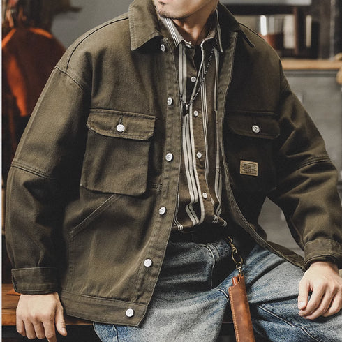 【OUTLET/即納】Casual Colored Denim Jacket P0314