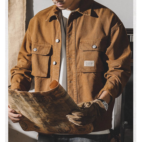 【OUTLET/即納】Casual Colored Denim Jacket P0314