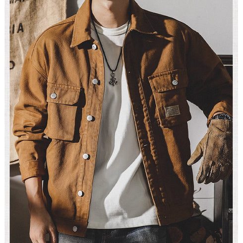 【OUTLET/即納】Casual Colored Denim Jacket P0314