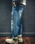 【BLUE LABEL】Ripped Straight Jeans P0019