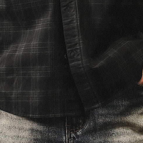 Monochrome Plaid Shirt P1632