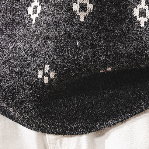 Geometric Pattern Nordic Knit Sweater P1852