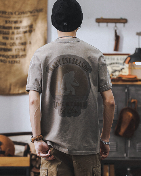 【OUTLET/即納】ビッグフットバックプリント半袖Tシャツ P0941