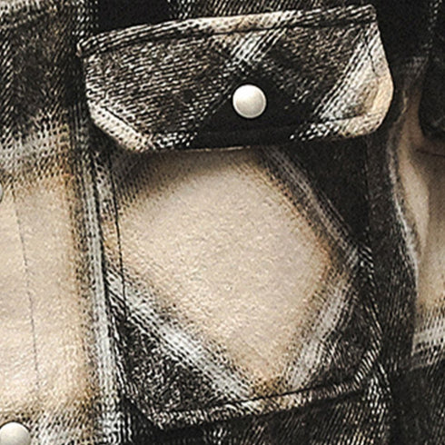 Monotone Block Pattern Long Sleeve Shirt P1675