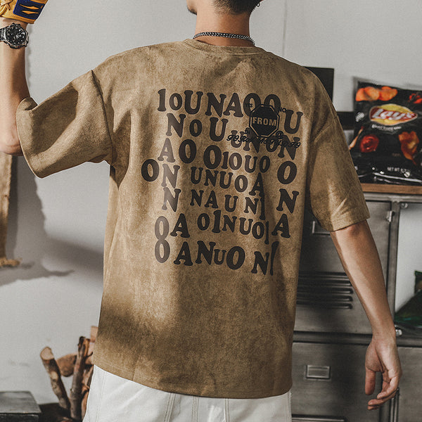 American Retro Short-sleeved T-shirt P0979