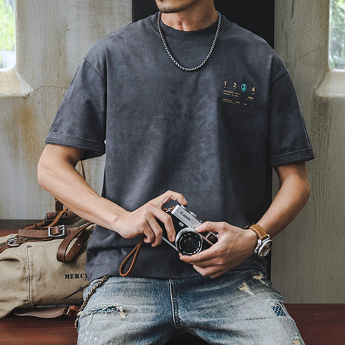 【OUTLET/即納】ナンバーアートバックプリント半袖Tシャツ P0890