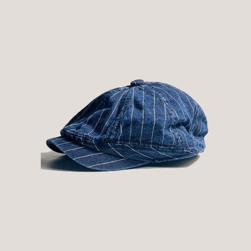 Denim Striped Casquette P0255
