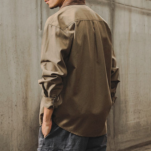 【OUTLET/即納】コーデュロイカラーワークシャツ P1903
