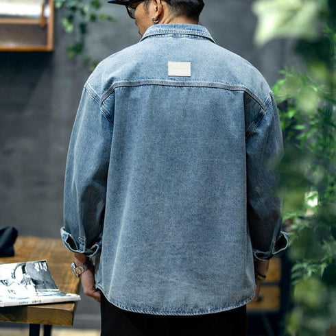 Long-sleeved Denim Shirt Men's P0762