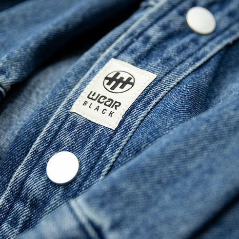 American Long-sleeved Denim Shirt P0761