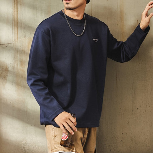 Minimal Logo Crew Neck Long Sleeve T-shirt P1682