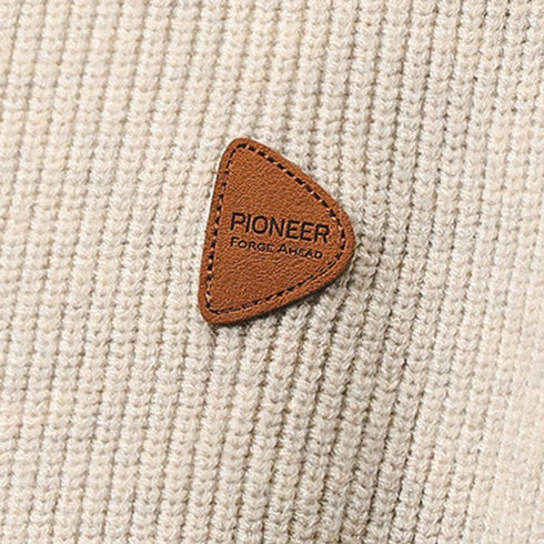 Rib Texture Crew Neck Knit Sweater P1649