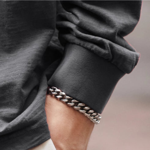 Natural Texture Crew Neck Long Sleeve T-shirt P1792