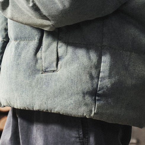 Washed Color Short Down Jacket P1866