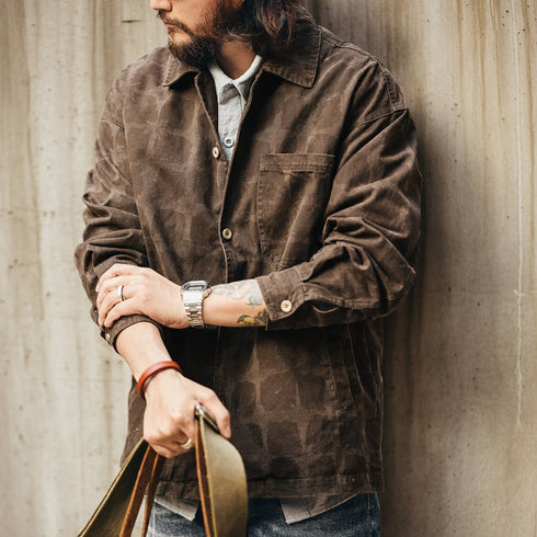 【OUTLET/即納】ラギッドパターンフェードワーク長袖シャツ P1976