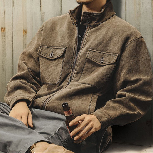 Work Taste Stand Collar Jacket P1894