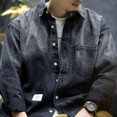 Washed Gradient Denim Shirt P1135