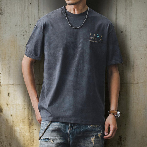 Number Art Back Print T-Shirt P0890