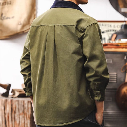【OUTLET】コーデュロイカラーワークシャツ P1258