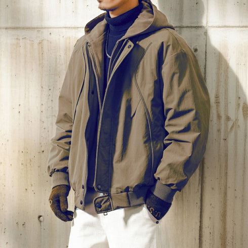 Military Touch Hooded Down Jacket P1897