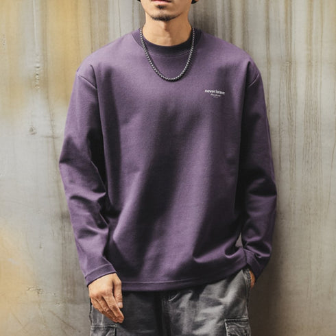 Minimal Logo Crew Neck Long Sleeve T-shirt P1682