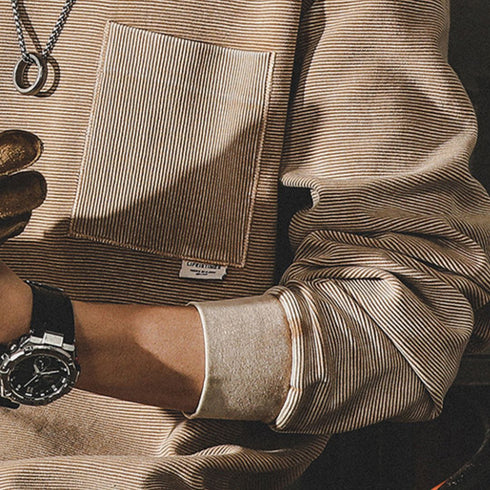 Natural Taste Wide Pocket Long Sleeve T-Shirt P1753