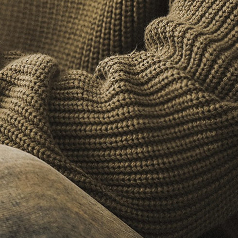 Henley Neck Knit Sweater P1650