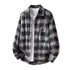 Grunge Check Pocket Long Sleeve Shirt P1956