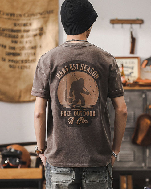 【OUTLET/即納】ビッグフットバックプリント半袖Tシャツ P0941