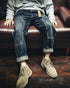 【OUTLET/即納】Loose Straight Double Knee Jeans P0752