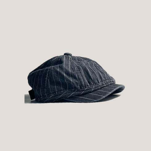 Denim Striped Casquette P0255